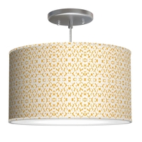 Chicago Drum Pendant - SBC-CHICAGO18-SANDOLLAR_YELLOW - Thumbnail 1