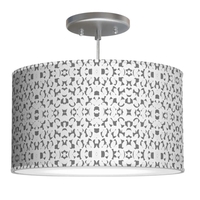 CHICAGO DRUM PENDANT LIGHT - CHICAGO18-BLACKPLAID - Thumbnail 5