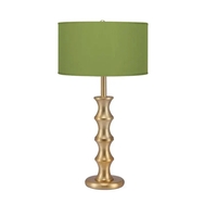 Bamboo Table Lamp - Brushed Brass Finish Base - SBC-BAMBOO_BRASS_GUNMETAL - Thumbnail 1