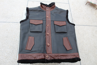 Jumanji The Next Level Smolder Bravestone Dwayne Johnson Leather Vest Jacket Motorcycle