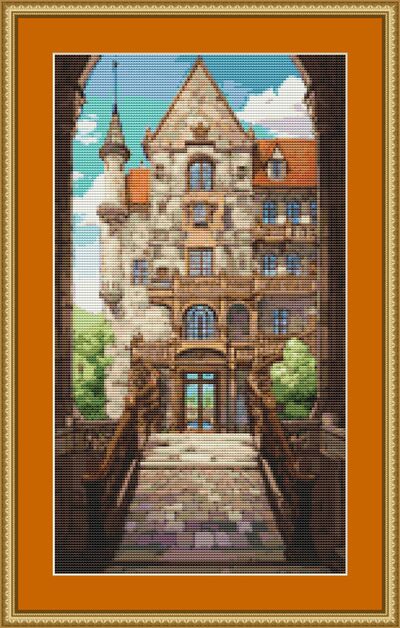 Palace Entrance Cross Stitch Pattern