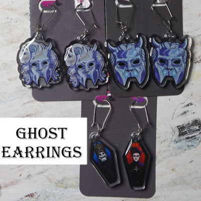 Ghost themed earrings