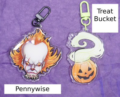 Spooky Key-Chains (Pennywise or Treat Bucket)