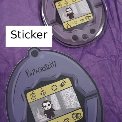 Papagochi sticker or keychain