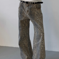 Women's Retro Camo Leopard Jeans A VOL.2 - Thumbnail 1