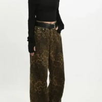 Women's Vintage leopard print jeans S Vol.1 - Thumbnail 5