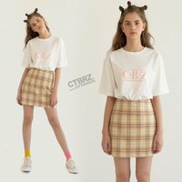 Manon Plaid Yellow Skirt - Thumbnail 1