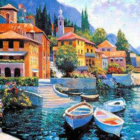 Lakeside Villa Cross Stitch Pattern - Thumbnail 1