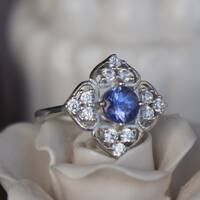 Beautiful Natural Tanzanite Ring 925 Sterling Silver Ring US size 6 Birthday Anniversary Gift Gemstone Jewelry - Thumbnail 3