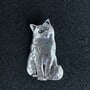 Silver Cat Brooch 925 Sterling Silver Simple Brooch Animal Pin Jewlery for Cat lover-1