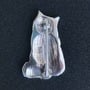 Silver Cat Brooch 925 Sterling Silver Simple Brooch Animal Pin Jewlery for Cat lover-2