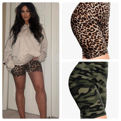Printed Biker Shorts- TD