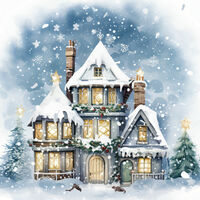 Gabled House Cross Stitch Pattern - Thumbnail 2
