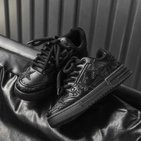 New Embossed Star Casual Shoes For Men - Thumbnail 4