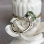 Natural Prasiolit/Green Amethyst Cocktail Sterling Silver Ring Big Gemstone Ring Promise Ring Gift for Women Cool for Summer US size 5.5-1