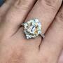 Natural Morganite Ring Octagon Shape Morganite 925 Sterling Silver Ring Classic Design Gift for Women for Girls US Size 6.5-1