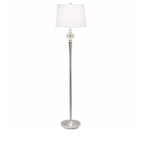 Lalia Home Crystal Drop Table and Floor Lamp Set in Brushed Nickel - LHS-1000-BN - Thumbnail 2