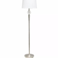 Lalia Home Crystal Drop Table and Floor Lamp Set in Brushed Nickel - LHS-1000-BN - Thumbnail 5