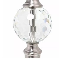 Lalia Home Crystal Drop Table and Floor Lamp Set in Brushed Nickel - LHS-1000-BN - Thumbnail 7