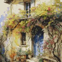 Front Door Cross Stitch Pattern - Thumbnail 1