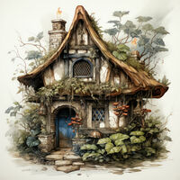 Cottage Cross Stitch Pattern - Thumbnail 2