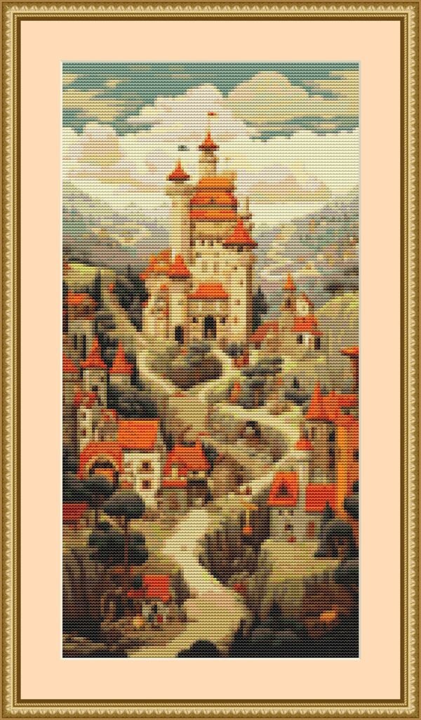 Castle Cross Stitch Pattern