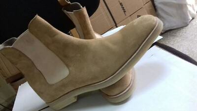 New Handmade Mens Beige Color Chelsea Boot
