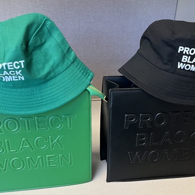  purse & hat -protect our black women -green
