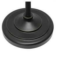 Lalia Home Homely Traditional Valletta 3 Piece Metal Lamp Set (2 Table Lamps, 1 Floor Lamp) - LHS-1007-RZ - Thumbnail 2