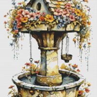 Wishing Well Cross Stitch Pattern - Thumbnail 1