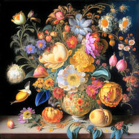 Vase Of Flowers Cross Stitch Pattern - Thumbnail 2