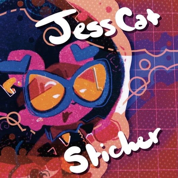 Spiderverse Jess-Cat riso stickers (singles) 