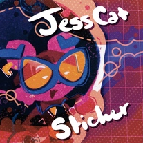 Spiderverse Jess-Cat riso stickers (singles) 