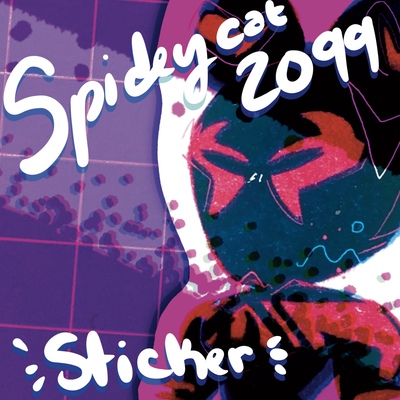 Spiderverse Miguel cat riso stickers (singles) 