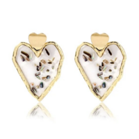 Chic Gold tone resin statement earrings  - Thumbnail 4