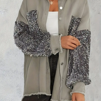 Sequin Sleeve Accent Shirt As seen online - Thumbnail 3