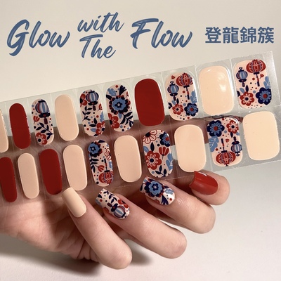 Nailart by aria | glow with the flow | semi-cured gel nail wraps