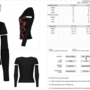 WOMEN BLACK-RED PUNK SEPERATED SLEEVES T-SHIRT-1
