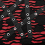 WOMEN BLACK-RED PUNK SEPERATED SLEEVES T-SHIRT-4