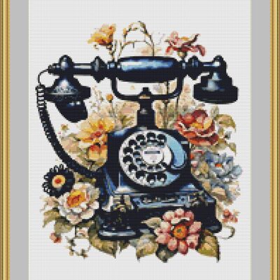 Telephone cross stitch pattern - Thumbnail 5