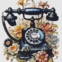 Telephone Cross Stitch Pattern - Thumbnail 1