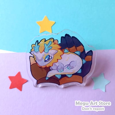 Smol dragon acrylic pin