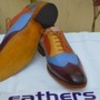Handmade Classic Multi-Color Wingtip Oxford Dress Shoes - Thumbnail 1