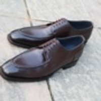Dark Brown Leather Handmade Men Oxford Dress Shoes - Thumbnail 4