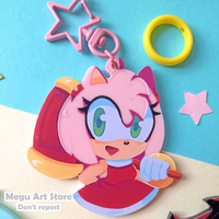 Sonic solid acrylic keychains - Thumbnail 2