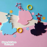 Sonic solid acrylic keychains - Thumbnail 3