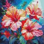 Red Hibiscus Cross Stitch Pattern-1