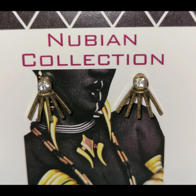 Amen-ra rhinestone post style earrings by nubian collection artwear 🎨