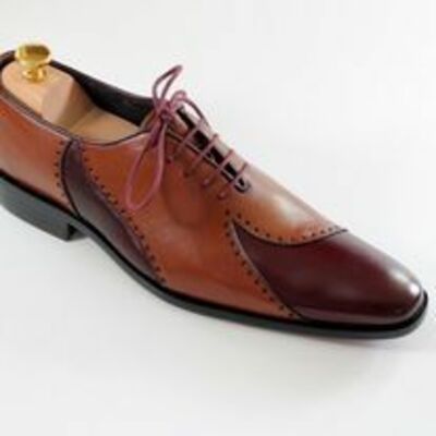 Handmade men's jodhpur shoes, men's burgundy brown leather fashion shoes from leather