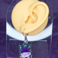 Pink Flutter Frog Earrings - Thumbnail 1